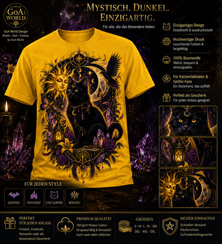 Mystic moon cat gothic katzen - moon,