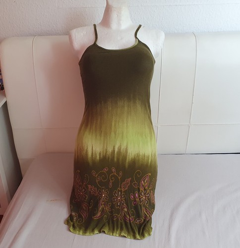 Kleid stretch grün - batik, s-m