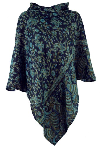 Poncho mit kapuze goa - mit, hippie