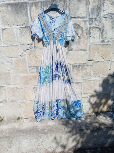 Maxikleid blau weiss one - maxikleid,