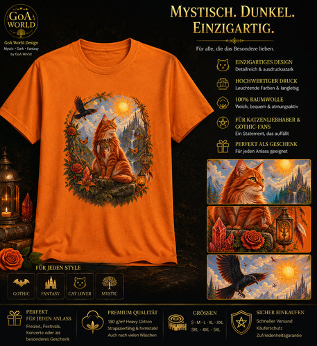 Mystic ginger cat - cat, rote