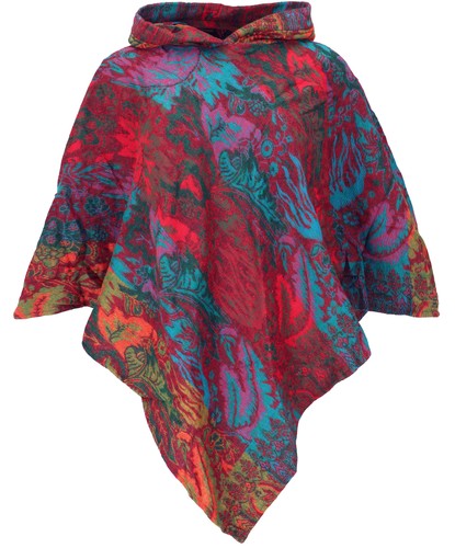 Poncho mit kapuze goa - mit, hippie